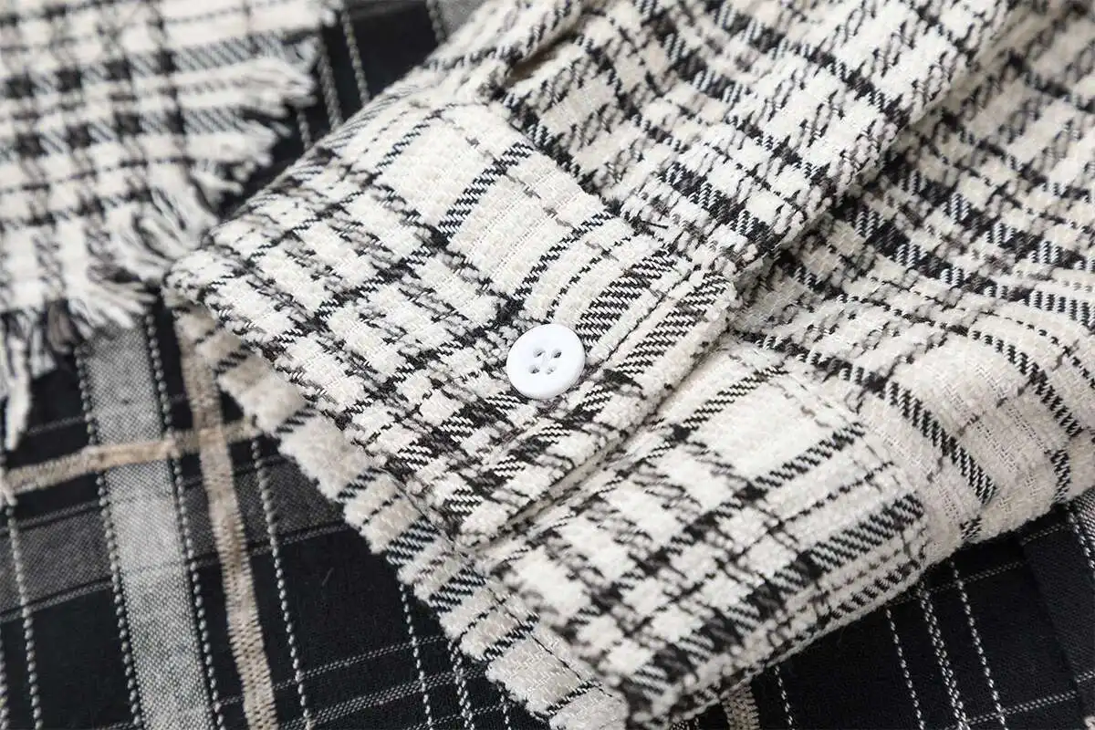 Black & White Patchwork Flannel - Image 11