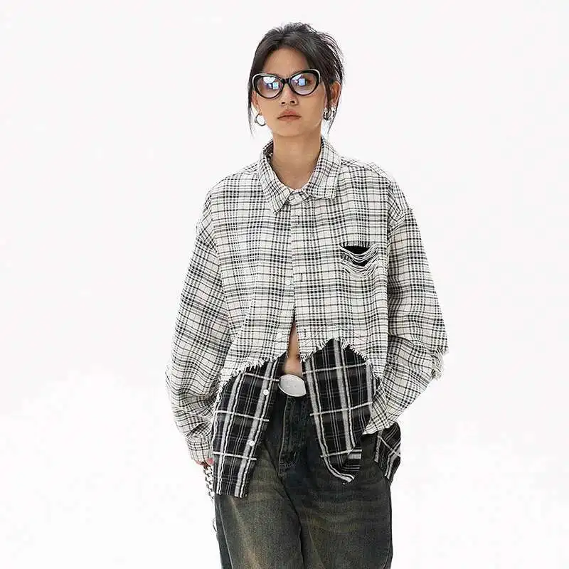Black & White Patchwork Flannel - Image 2