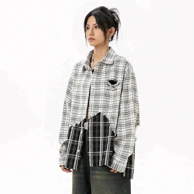 Black & White Patchwork Flannel - Image 3