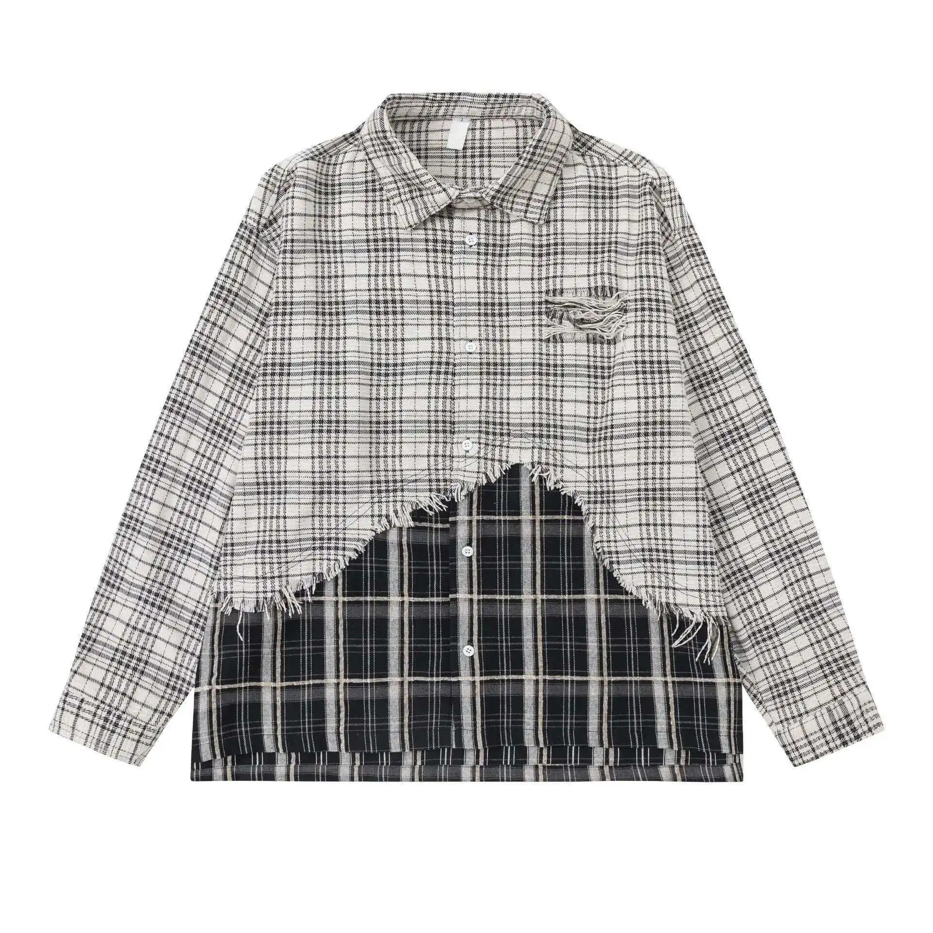 Black & White Patchwork Flannel - Image 6