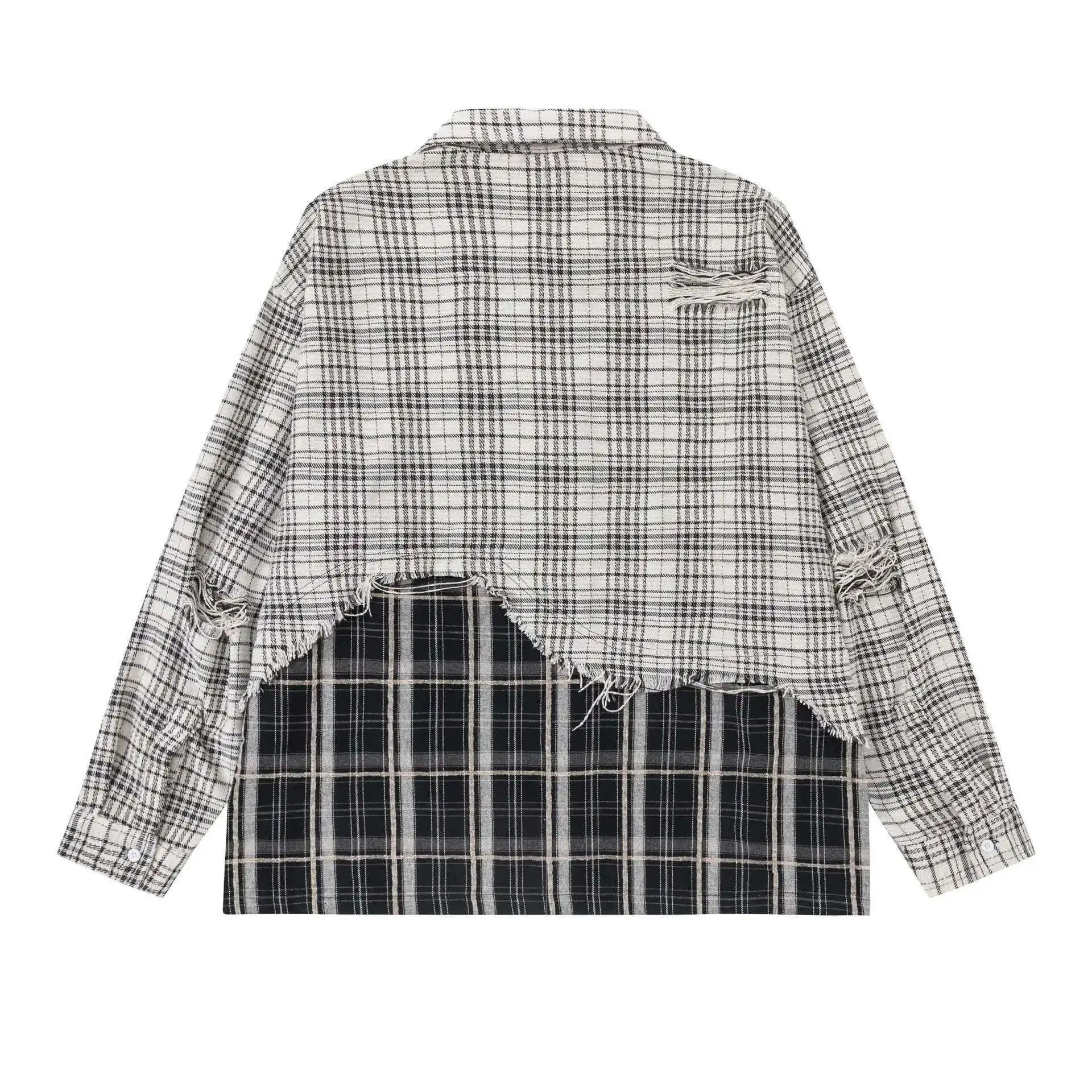 Black & White Patchwork Flannel - Image 7