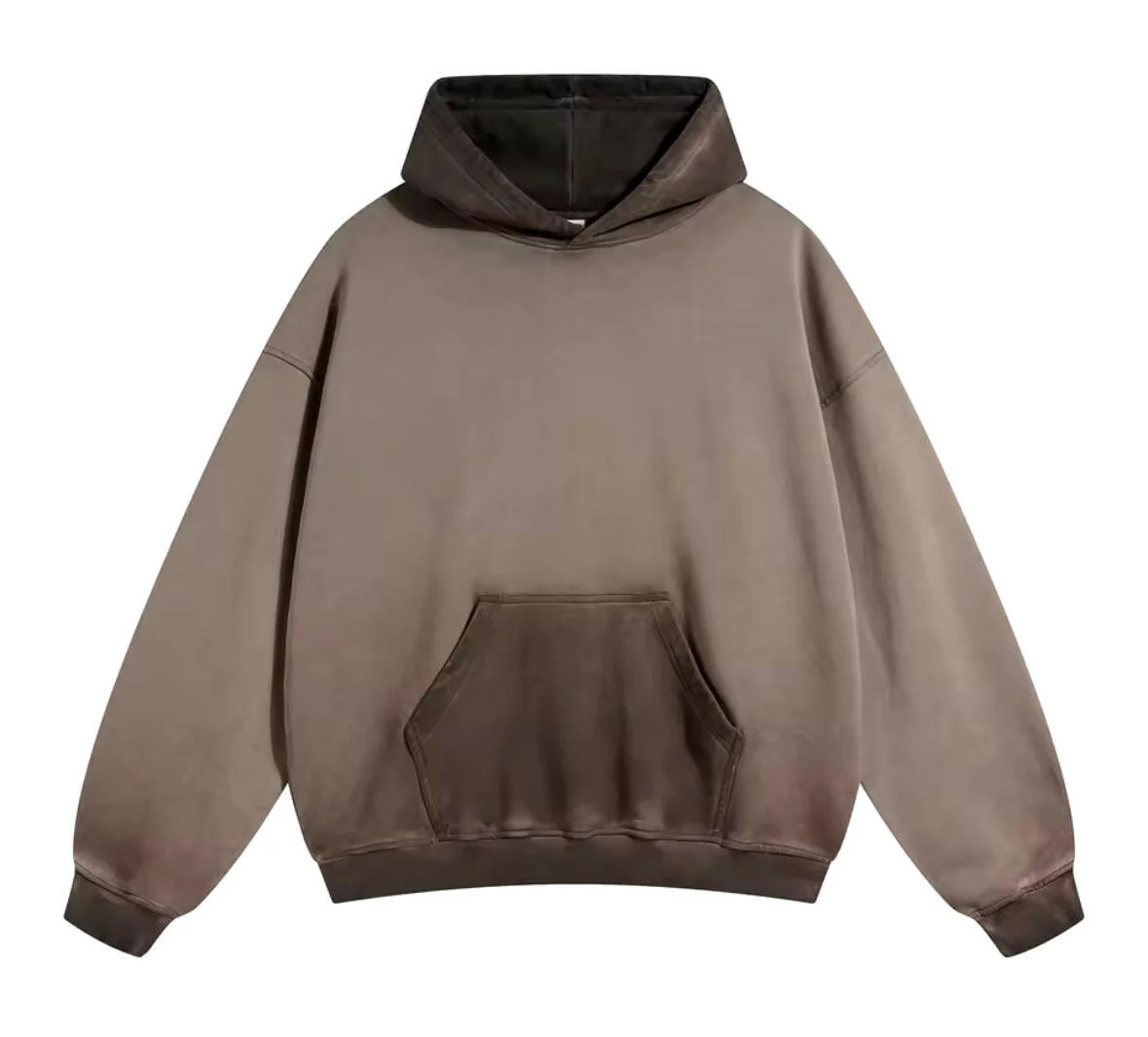 Brown Reverse Wash Hoodie