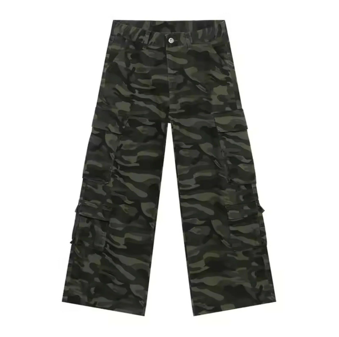Dark Camo Baggy Cargo Pants