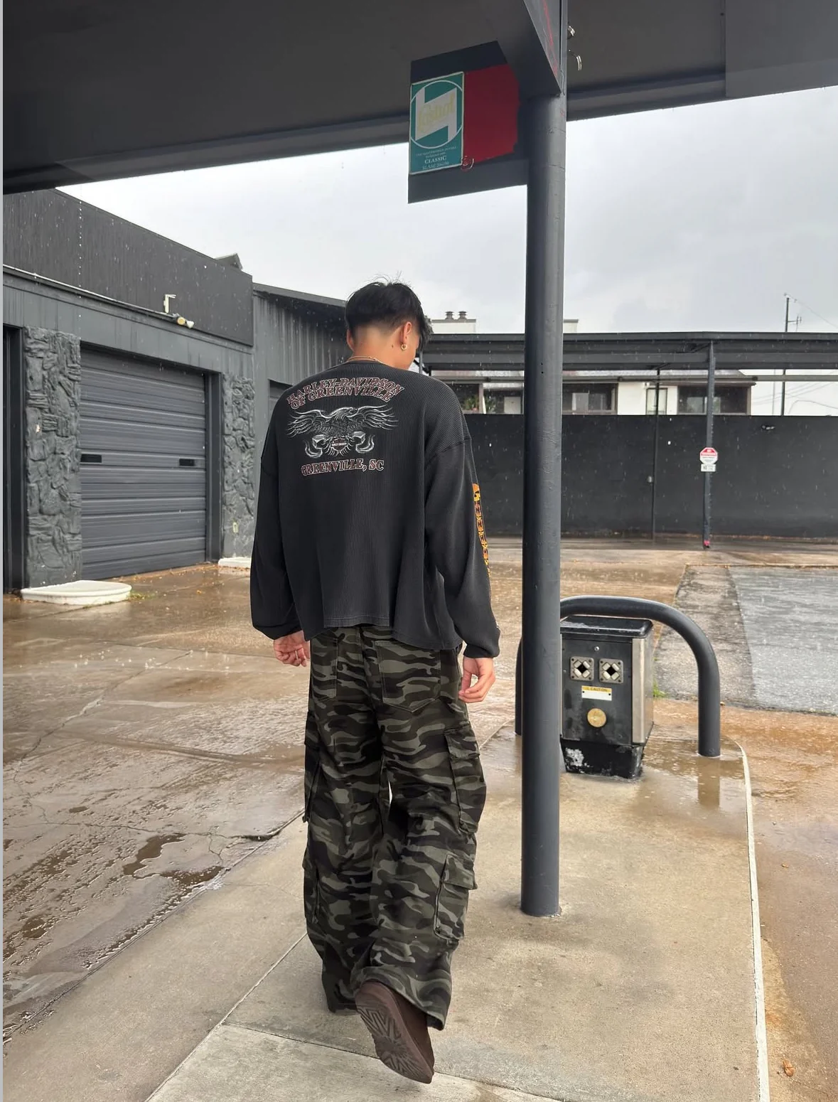 Dark Camo Baggy Cargo Pants - Image 6