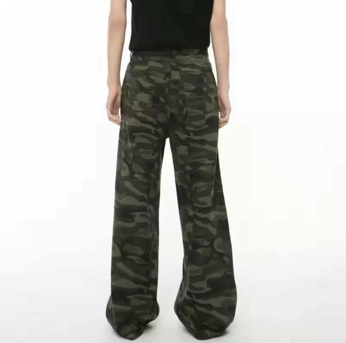Dark Camo Baggy Jeans - Image 3