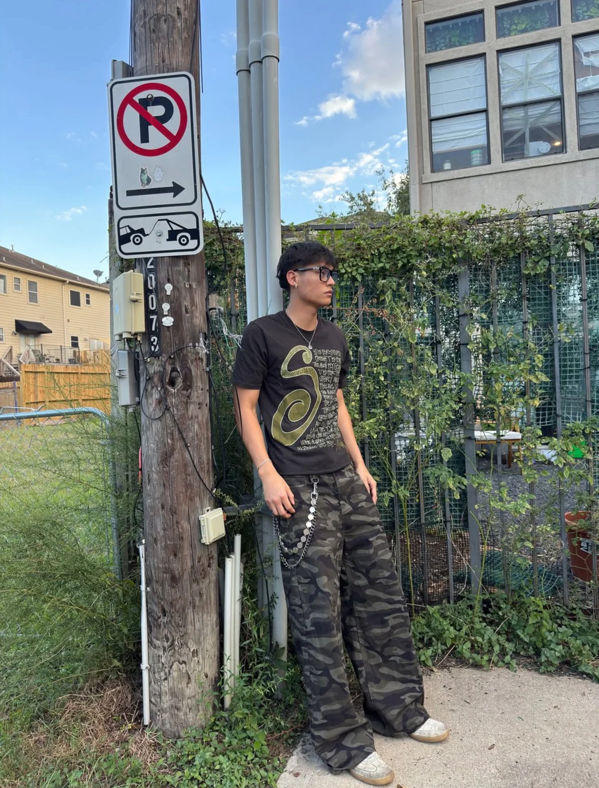 Dark Camo Baggy Jeans - Image 6