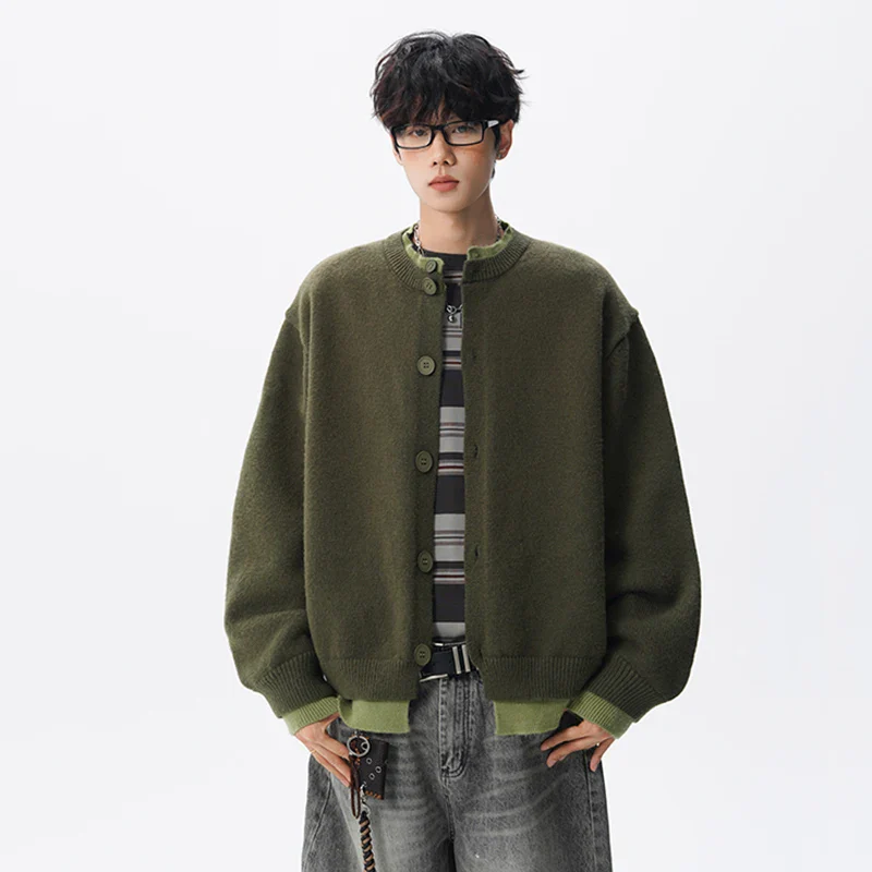 Double Layer Contrast Cardigan
