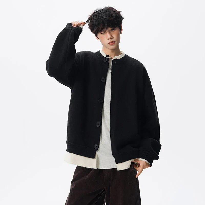 Double Layer Contrast Cardigan - Image 2