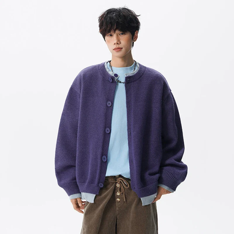 Double Layer Contrast Cardigan - Image 5