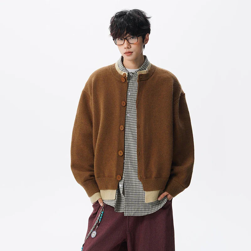 Double Layer Contrast Cardigan - Image 6