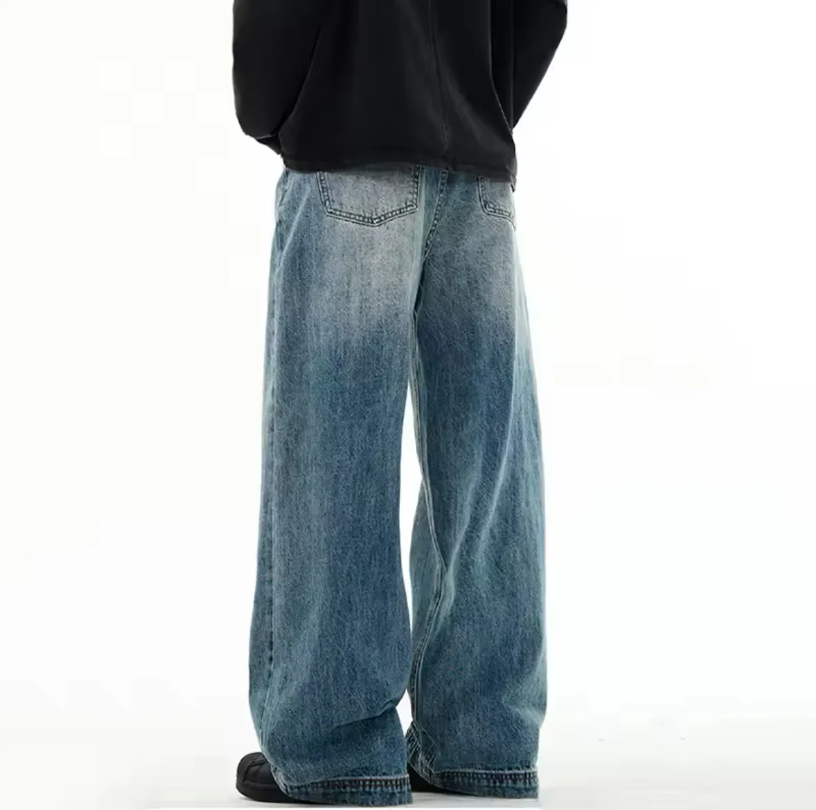 Faded Blue Baggy Jeans - Image 3