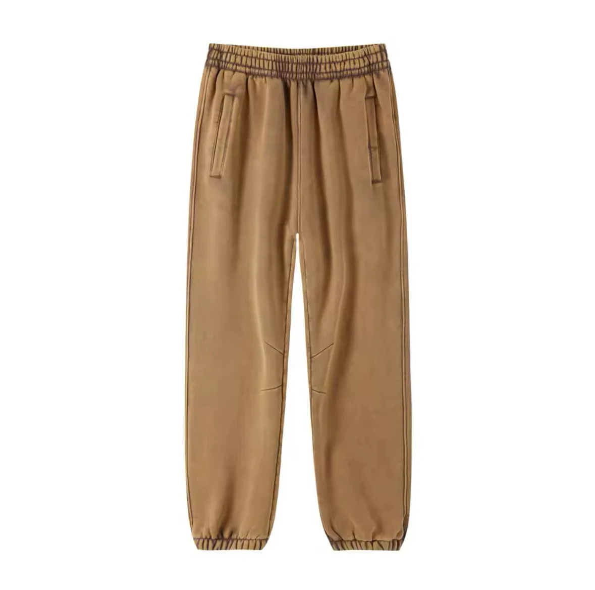 Faded Brown Cuffed Sweatpants