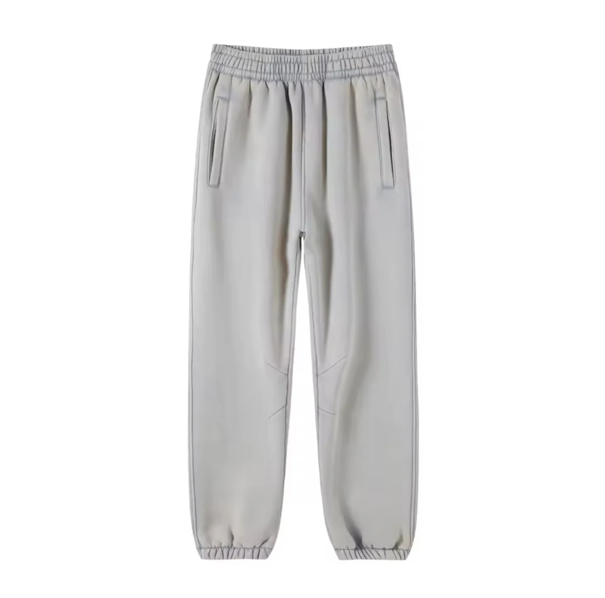 Faded Light Gray Cuffed Sweatpants