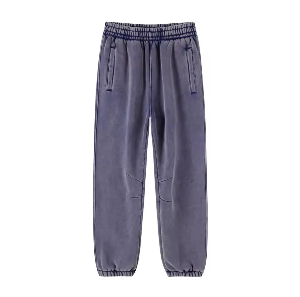 Faded Navy Blue Cuffed Sweatpants