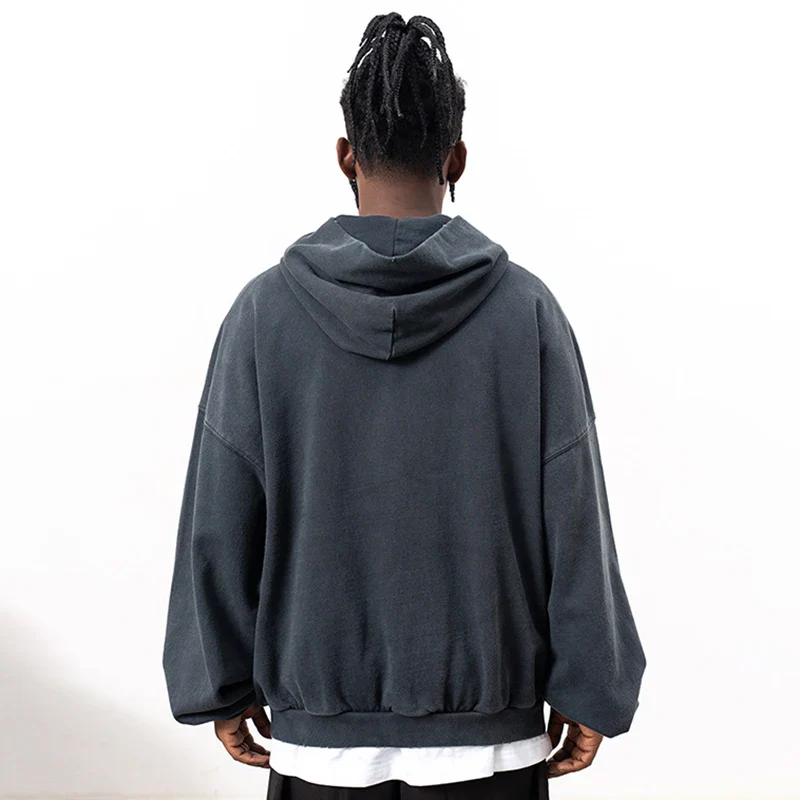 Gray Ripped Pocket Hoodie - Image 5