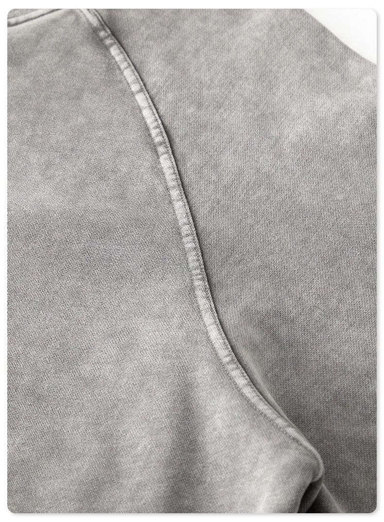 Faded Double Zip Up Fleece Bomber Jacket - Image 11