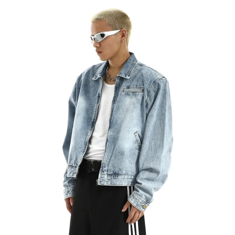 Light Blue Wash Denim Jacket - Image 4