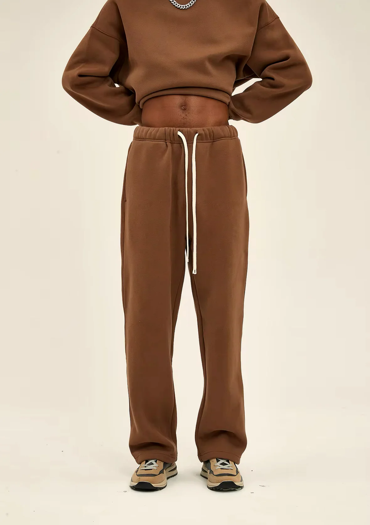 Mocha Brown Sweatpants - Image 2