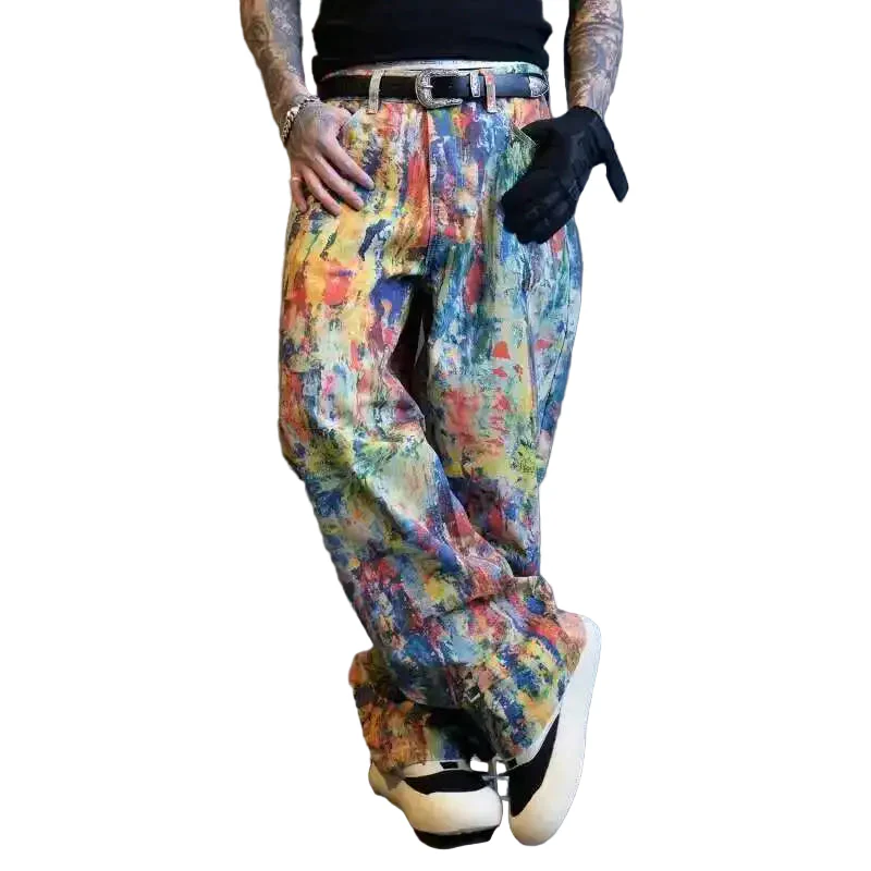 Oil Painted Baggy Jeans