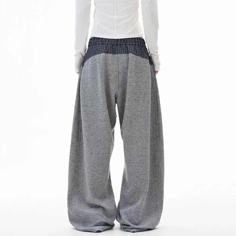 Plaid To Gray Baggy Sweatpants - Image 4