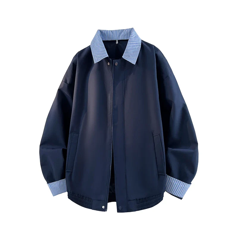 Plaid Zip Up Jacket w/ Detachable Collar - Image 6