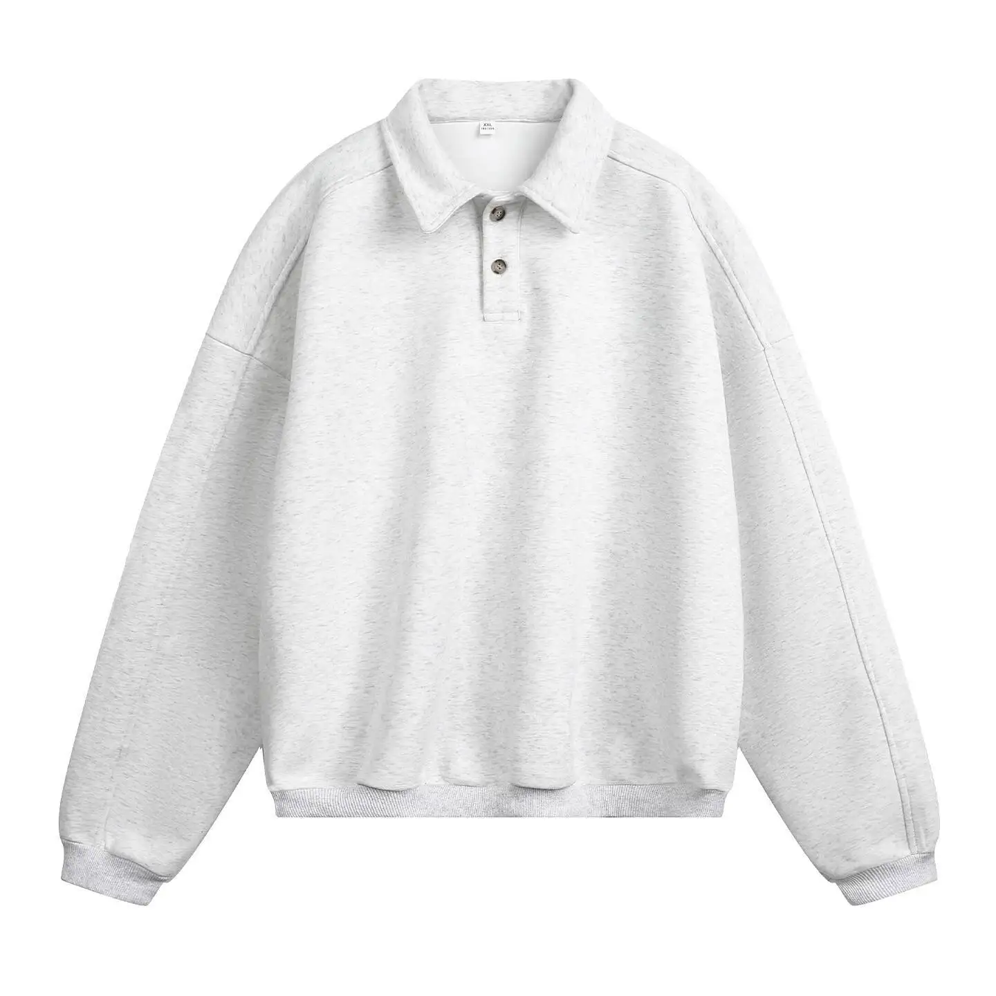 Quarter Button Collared Sweatshirt - Image 4