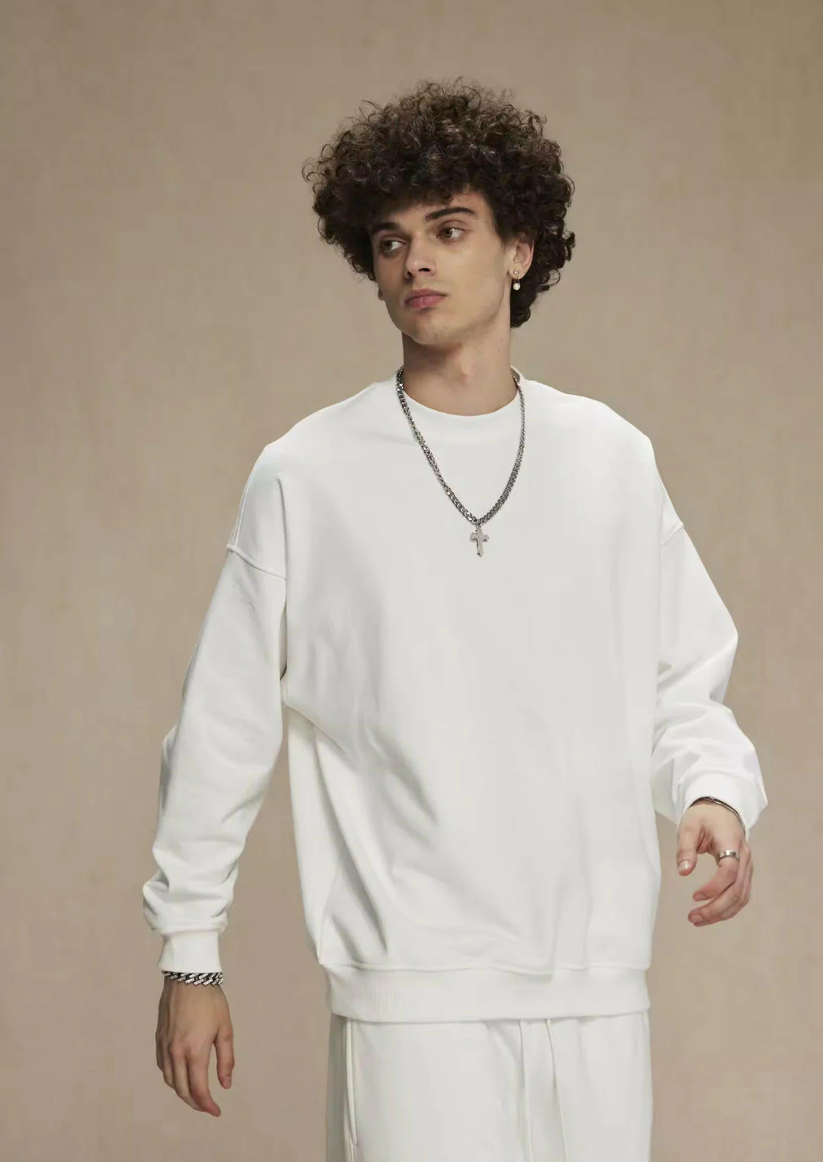 White Crewneck Sweatshirt - Image 2