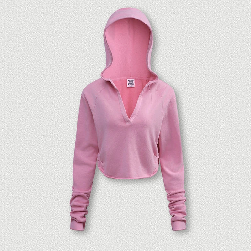 Womens V-Neck Pullover Hoodie - Image 9