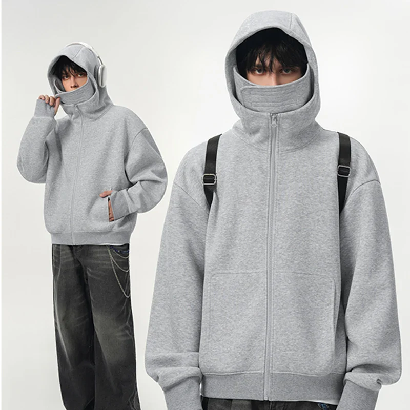 Zip Up Hoodie w/ Mask - Image 4